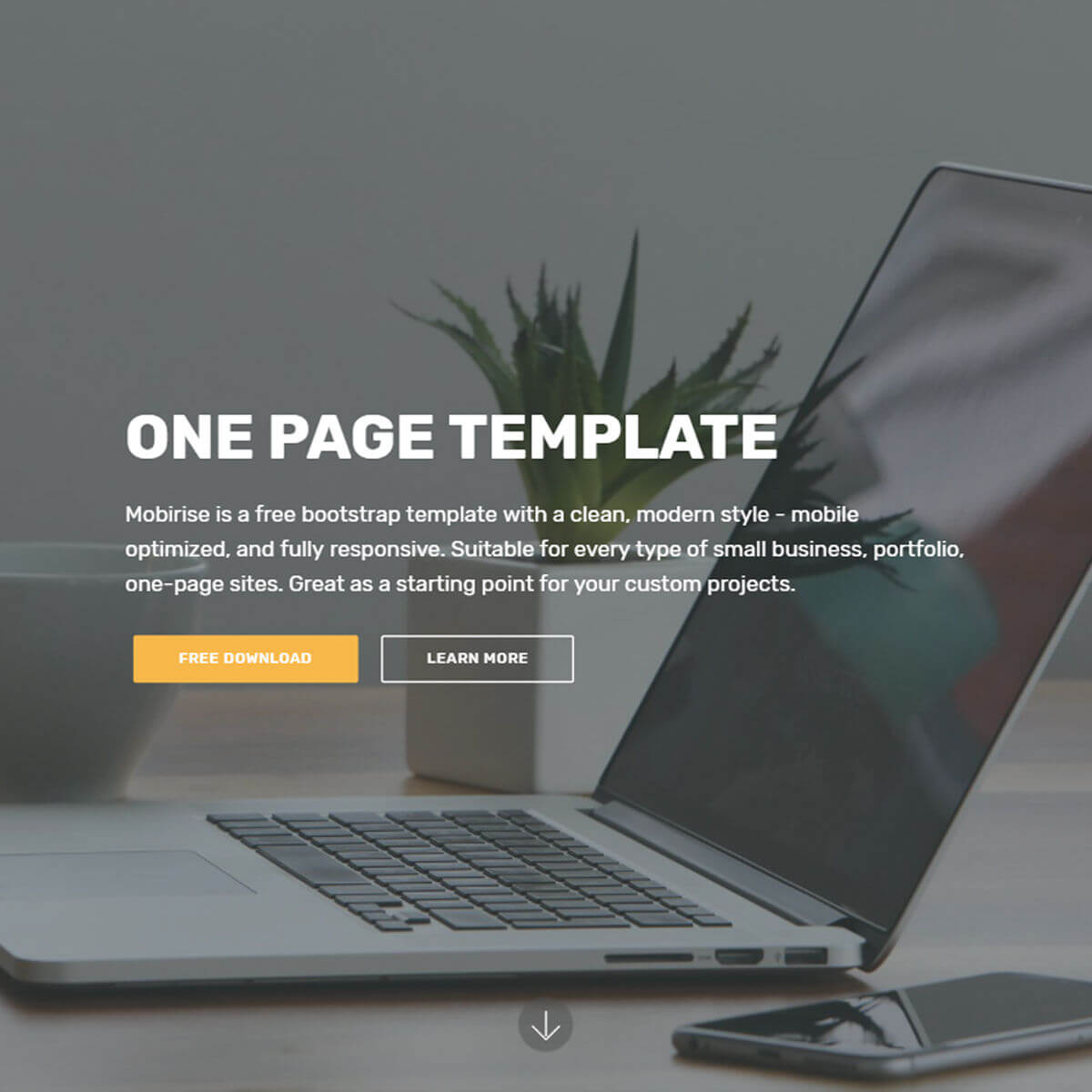 Responsive Bootstrap One Page Template – Free Download